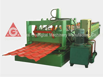 Colored Glazed Tile Roll Forming Machine / Metal Roofing Sheet Making Machine